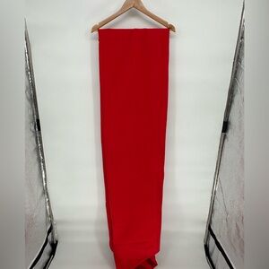 GWHome 8 Foot Red Fitted Table Cover Floor Length Polyester Fabric Party Holiday